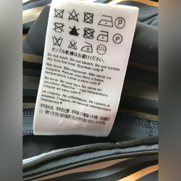 Vintage ESCADA SPORT 16 Oversized silky grey & gold striped  blouse Size EU 46 - Picture 15 of 16